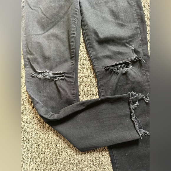 MOTHER Black Looker Ankle Fray Jeans - Picture 5 of 7